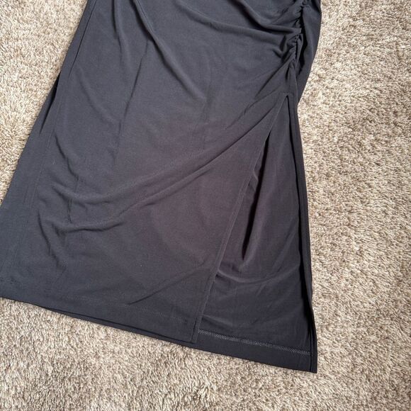 Banana Republic Women’s Black Rouched sideTank Dress size small NEW - Picture 3 of 5